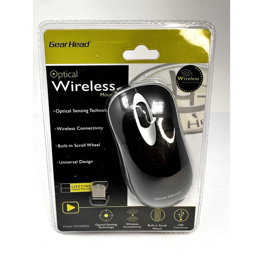 Gear Head Optical Wireless Mouse NEW SEALED